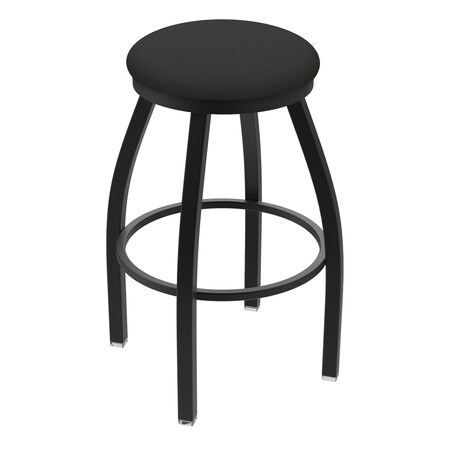 Holland Bar Stool Co 25" Swivel Counter Stool, Black Wrinkle, Canter Iron Seat X802
